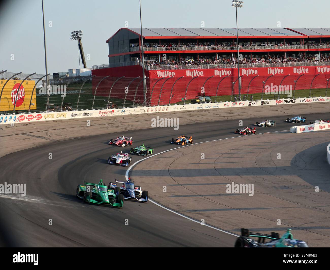 Newton Iowa, 13. Juli 2024: Marcus Armstrong Hy-Vee INDYCAR Rennen 1 auf dem Iowa Speedway, Stockfoto