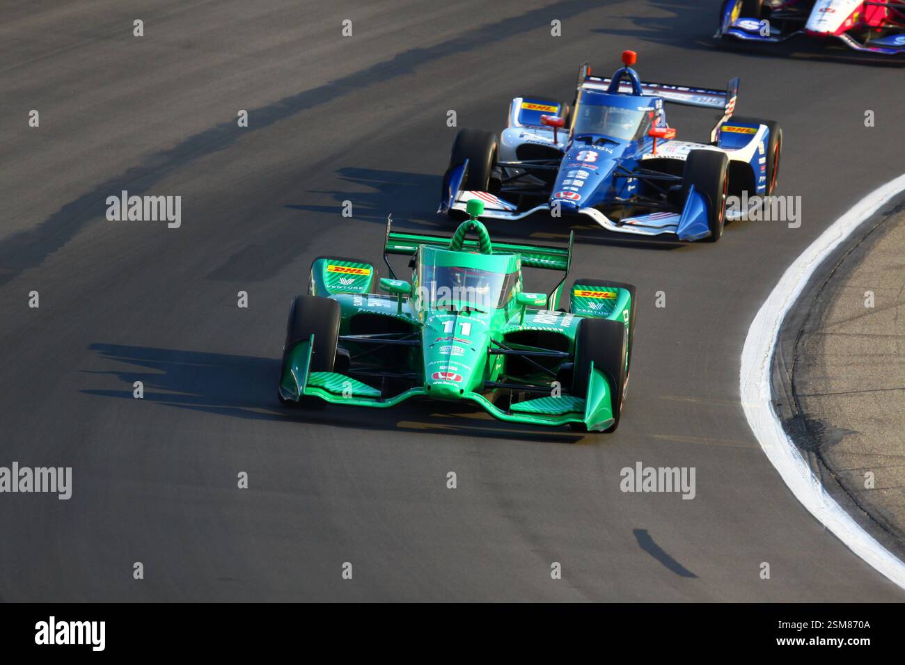 Newton Iowa, 13. Juli 2024: Marcus Armstrong Hy-Vee INDYCAR Rennen 1 auf dem Iowa Speedway, Stockfoto
