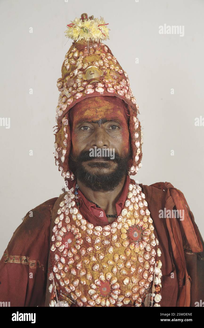 Gondhali aus Sholapur District, Maharashtra, Indien MR#687Z Stockfoto