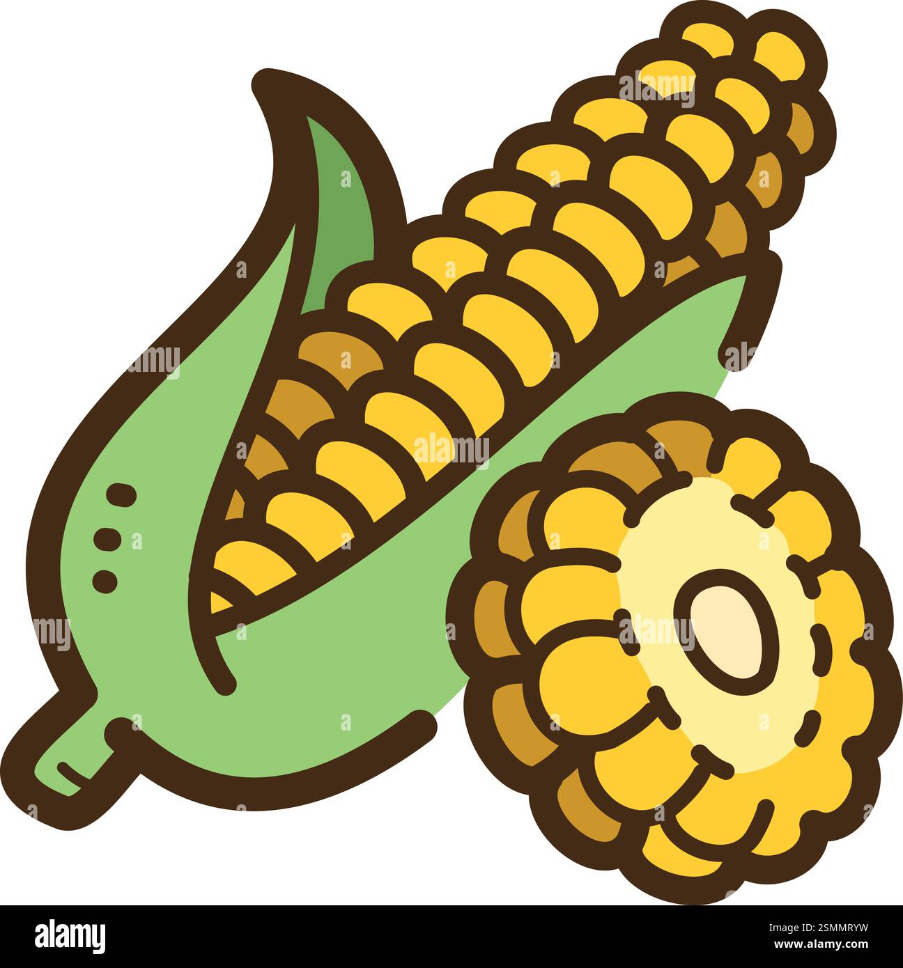 Text Vektor-Kritzelillustration und Grafik. Teil der Rohkost- und Zutatenkategorie. Stock Vektor