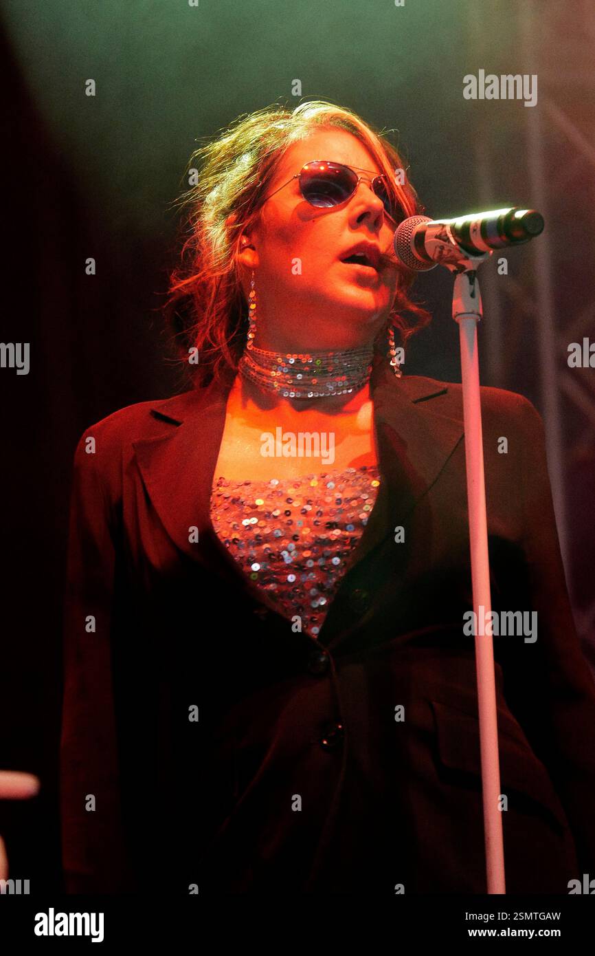 Joanne Catherall - The Human League, V2014, Hylands Park, Chelmsford, Essex, Großbritannien - 16. August 2014 Stockfoto