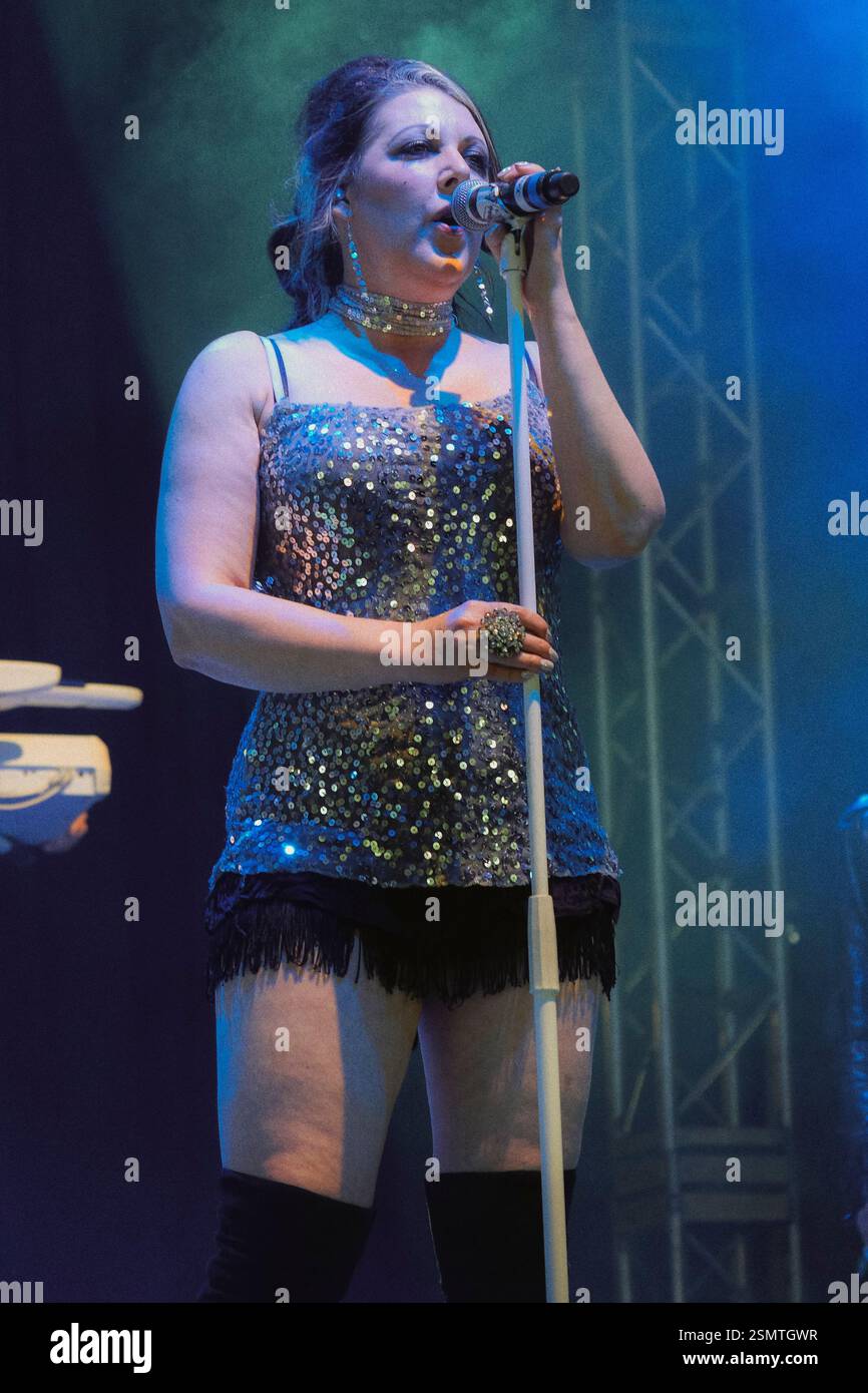 Joanne Catherall - The Human League, V2014, Hylands Park, Chelmsford, Essex, Großbritannien - 16. August 2014 Stockfoto