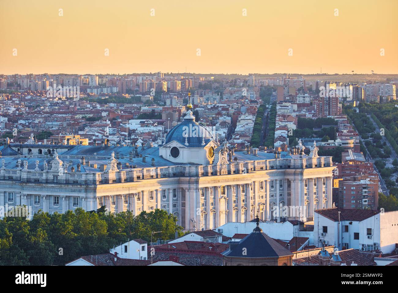 Royal Palace detail at Los Austrias district. Madrid. Spain Stockfoto
