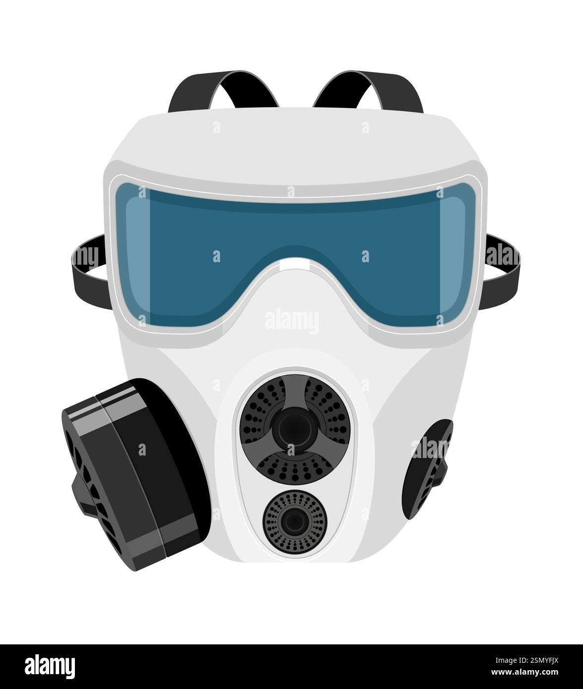 Atemschutzmaske für den Schutz vor Krankheiten und Infektionen übertragen durch luftgetragene Tröpfchen stoppen Virus flache Art Vektor Illustration ist Stock Vektor