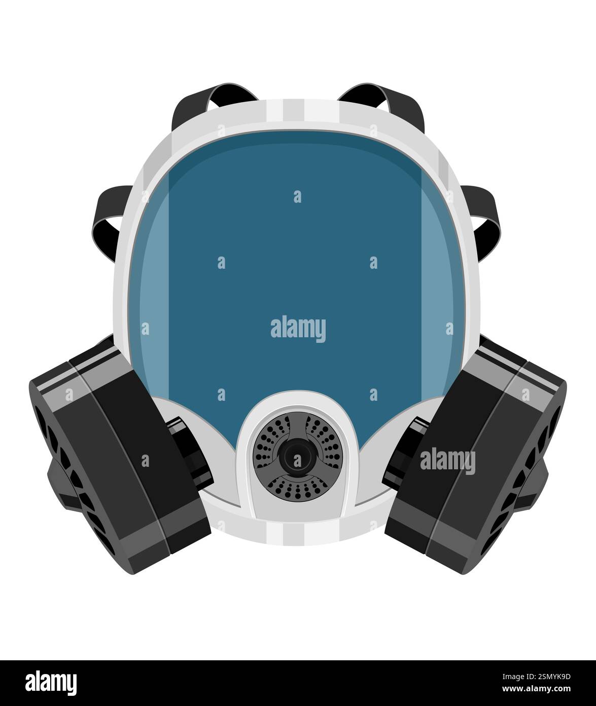 Atemschutzmaske für den Schutz vor Krankheiten und Infektionen übertragen durch luftgetragene Tröpfchen stoppen Virus flache Art Vektor Illustration ist Stock Vektor