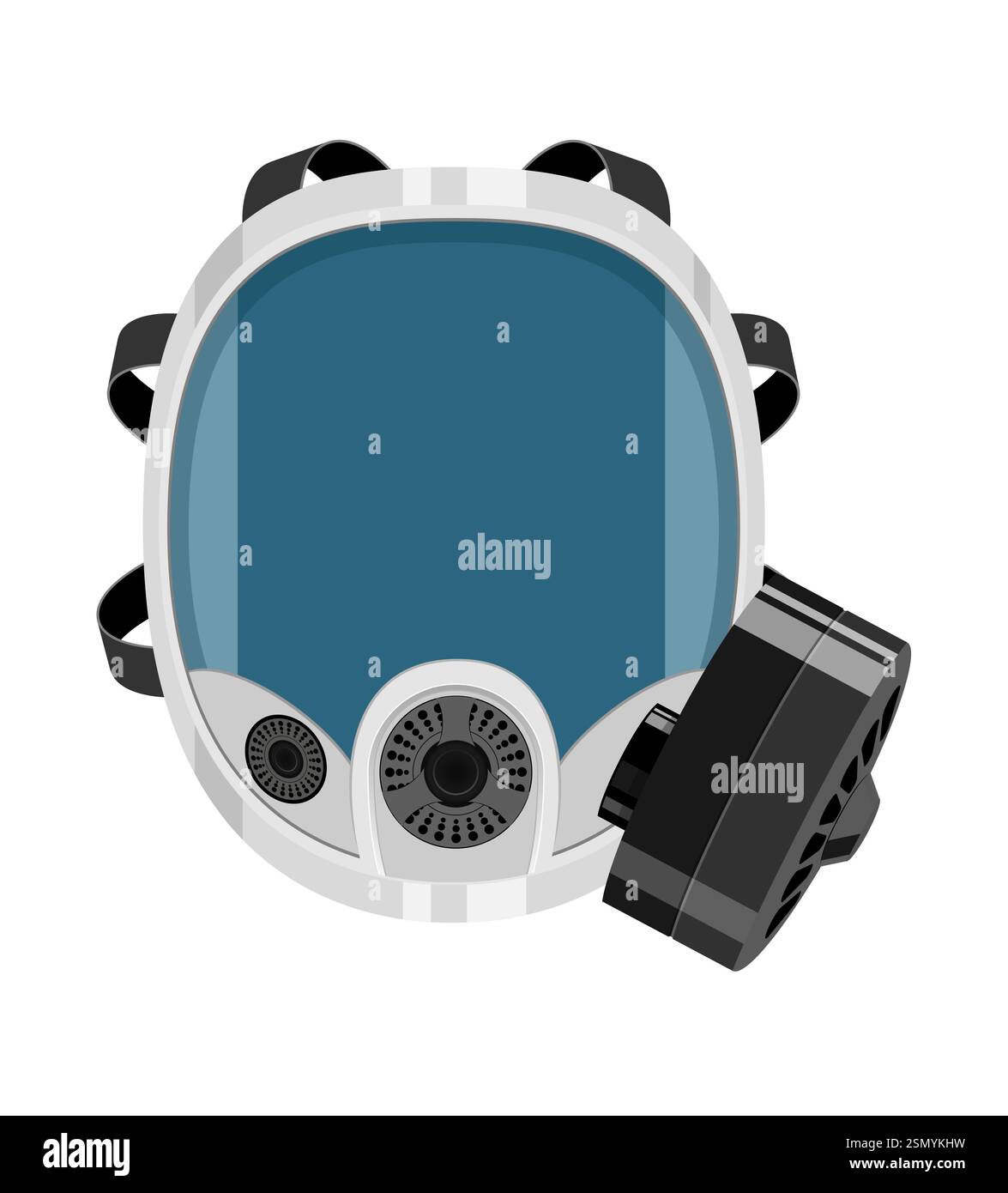 Atemschutzmaske für den Schutz vor Krankheiten und Infektionen übertragen durch luftgetragene Tröpfchen stoppen Virus flache Art Vektor Illustration ist Stock Vektor