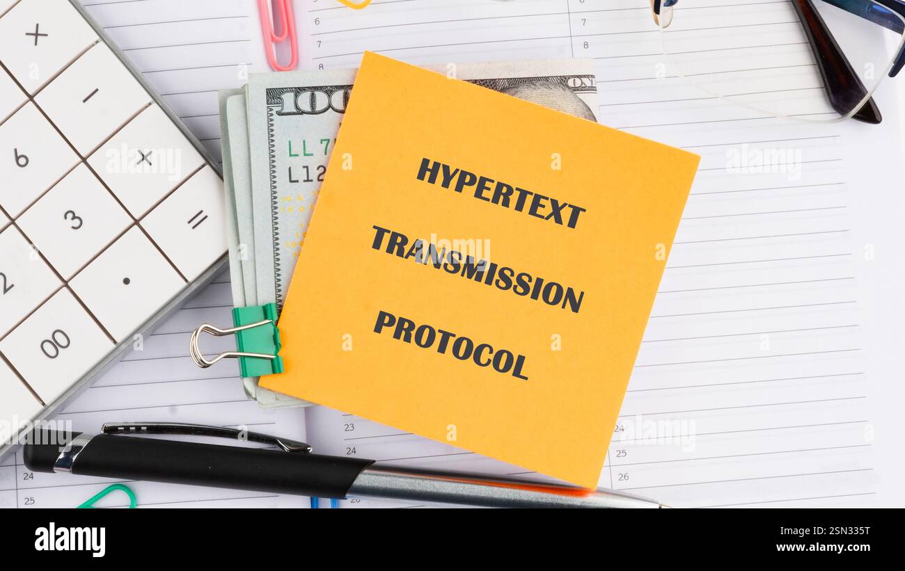 Untersuchung der Bedeutung des Hypertext-Übertragungsprotokolls im Kontext der heutigen Technologie und Geschäftspraktiken. Stockfoto