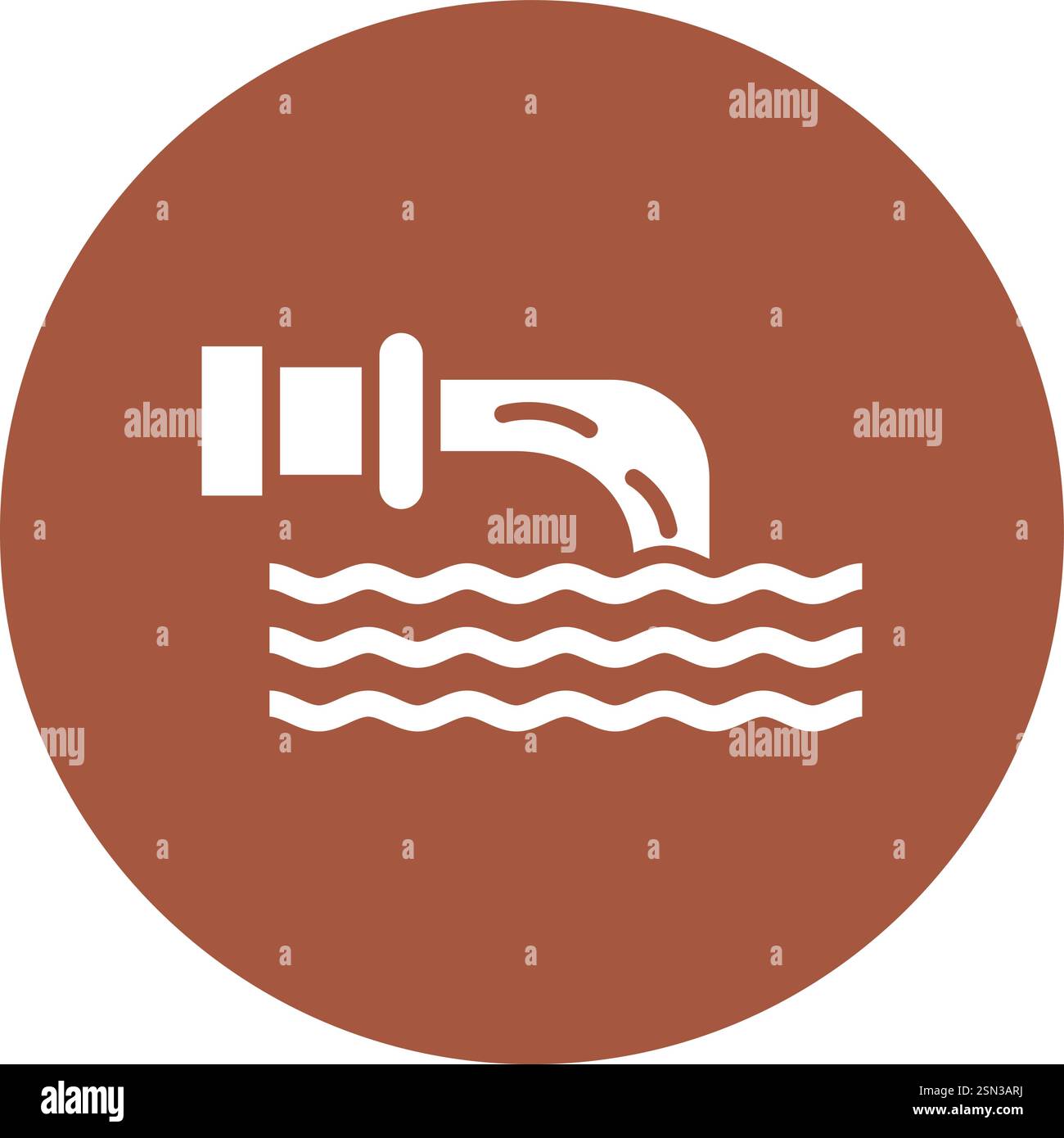 Abwasser-Vektor-Symbol Design-Illustration Stock Vektor