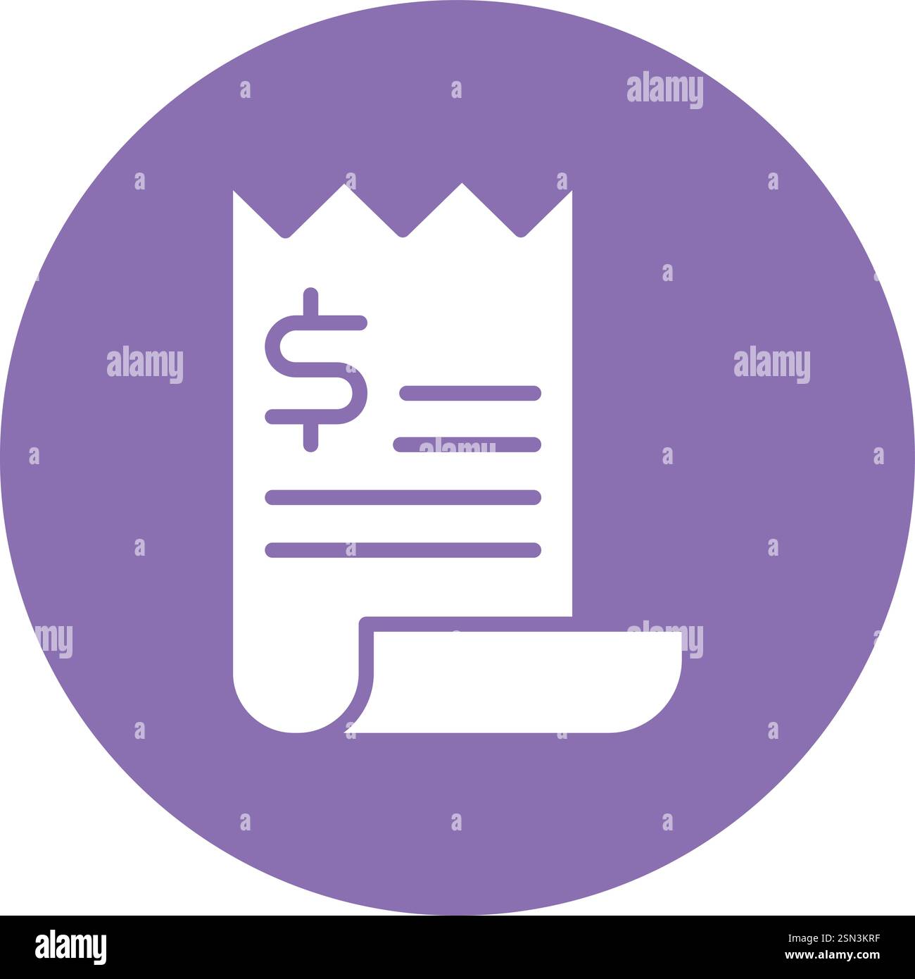 Abbildung Des Symbols „Bill Vector“ (Abrechnungsvektor Stock Vektor
