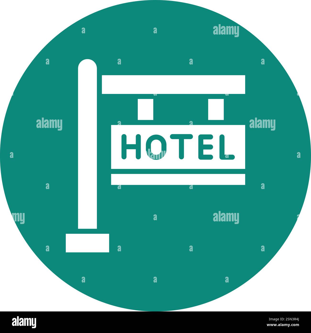 Hotel Schild Vektor Symbol Design Illustration Stock Vektor