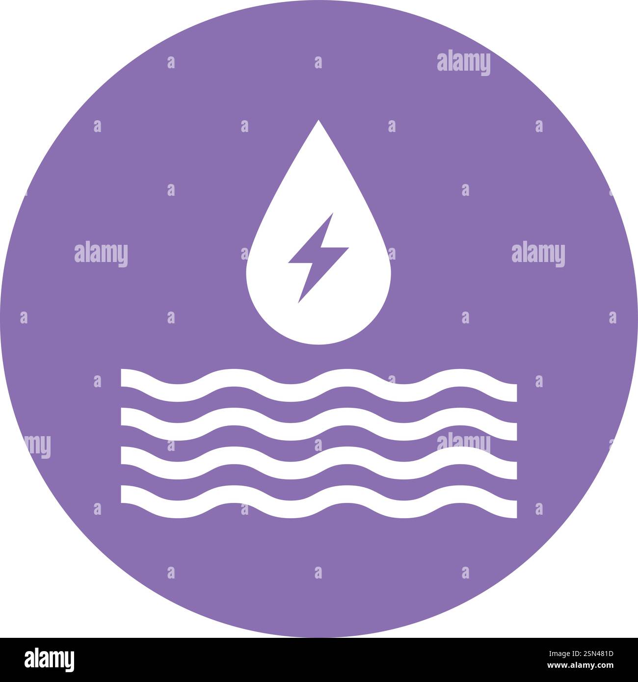 Wasserenergie Vektor-Symbol Design-Illustration Stock Vektor