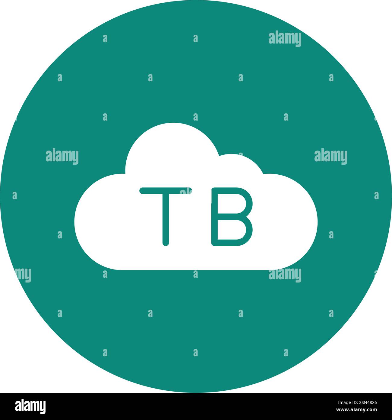 TB Cloud Vector Symbol Design Illustration Stock Vektor