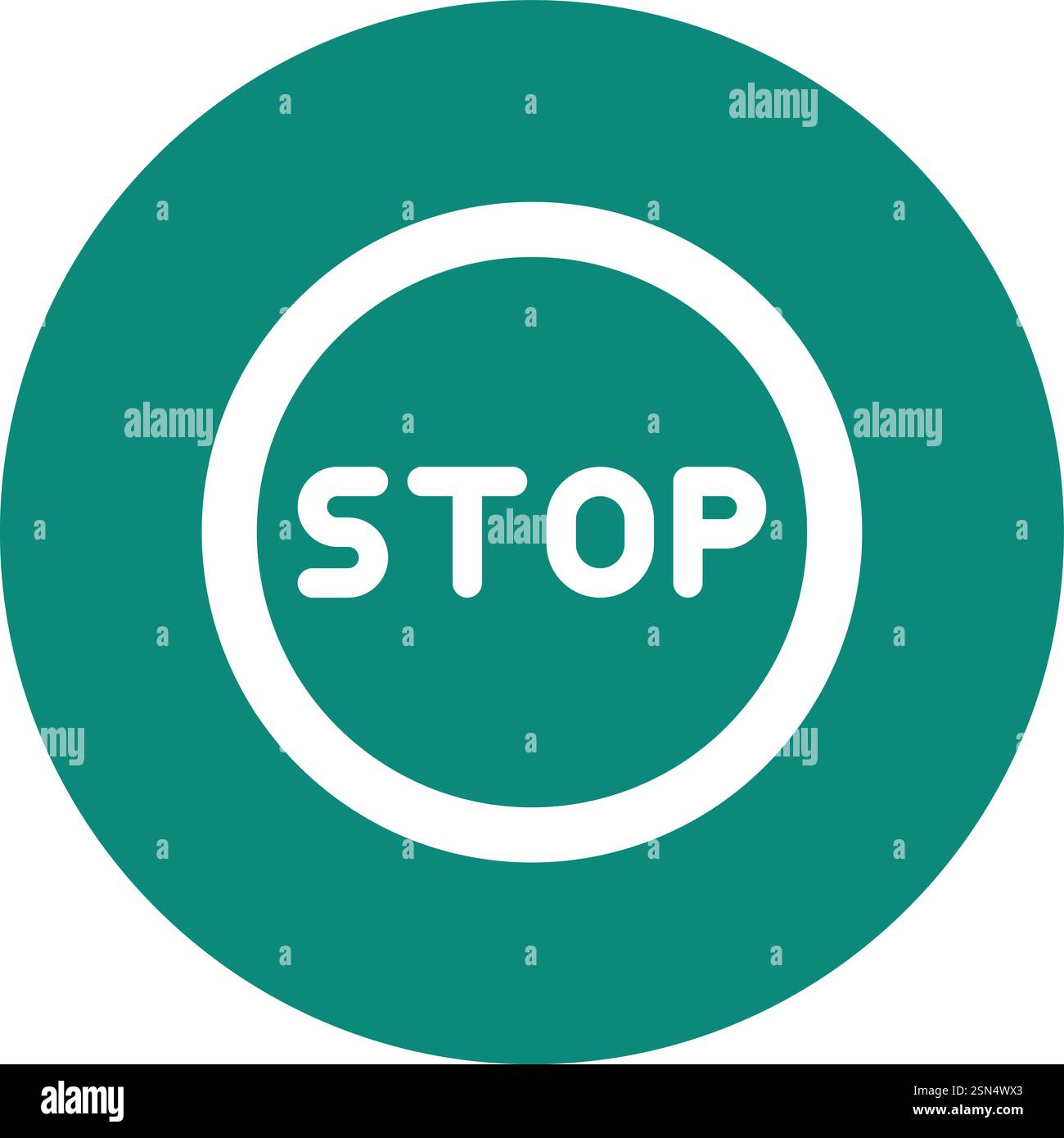 Stoppen Der Vektorsymbolgrafik Stock Vektor