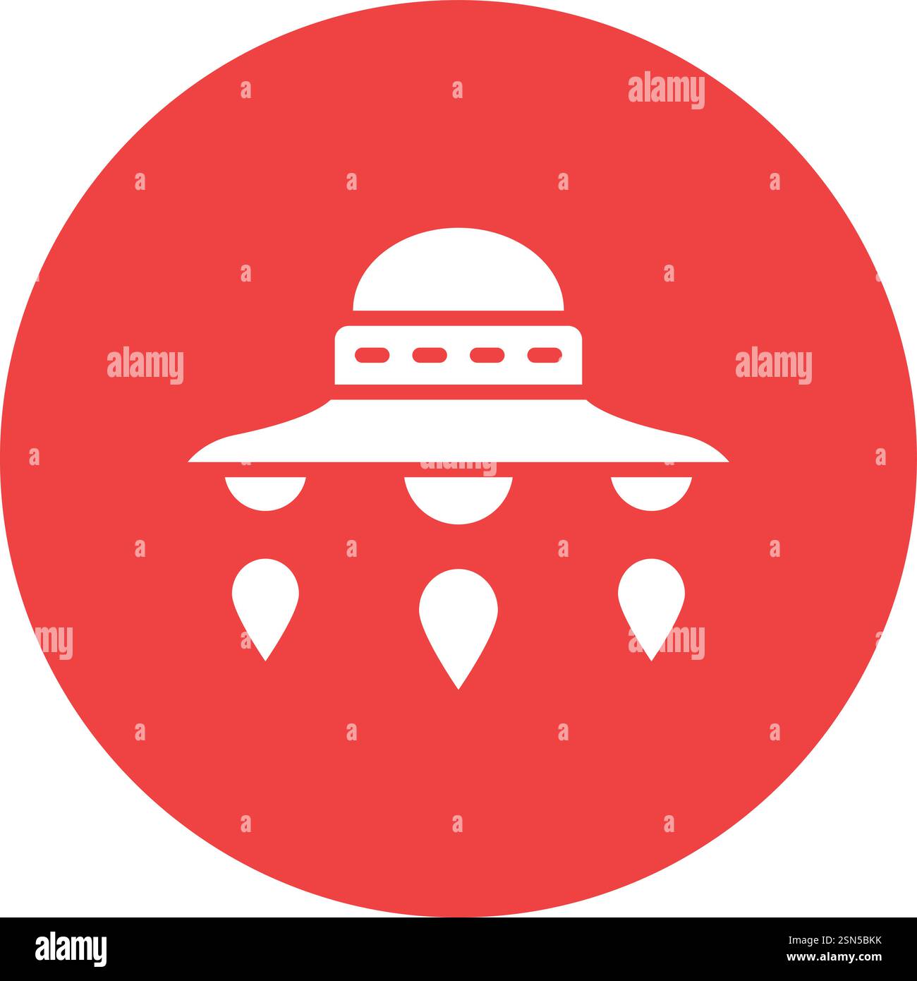Ufo-Vektorsymbol Konstruktionsabbildung Stock Vektor