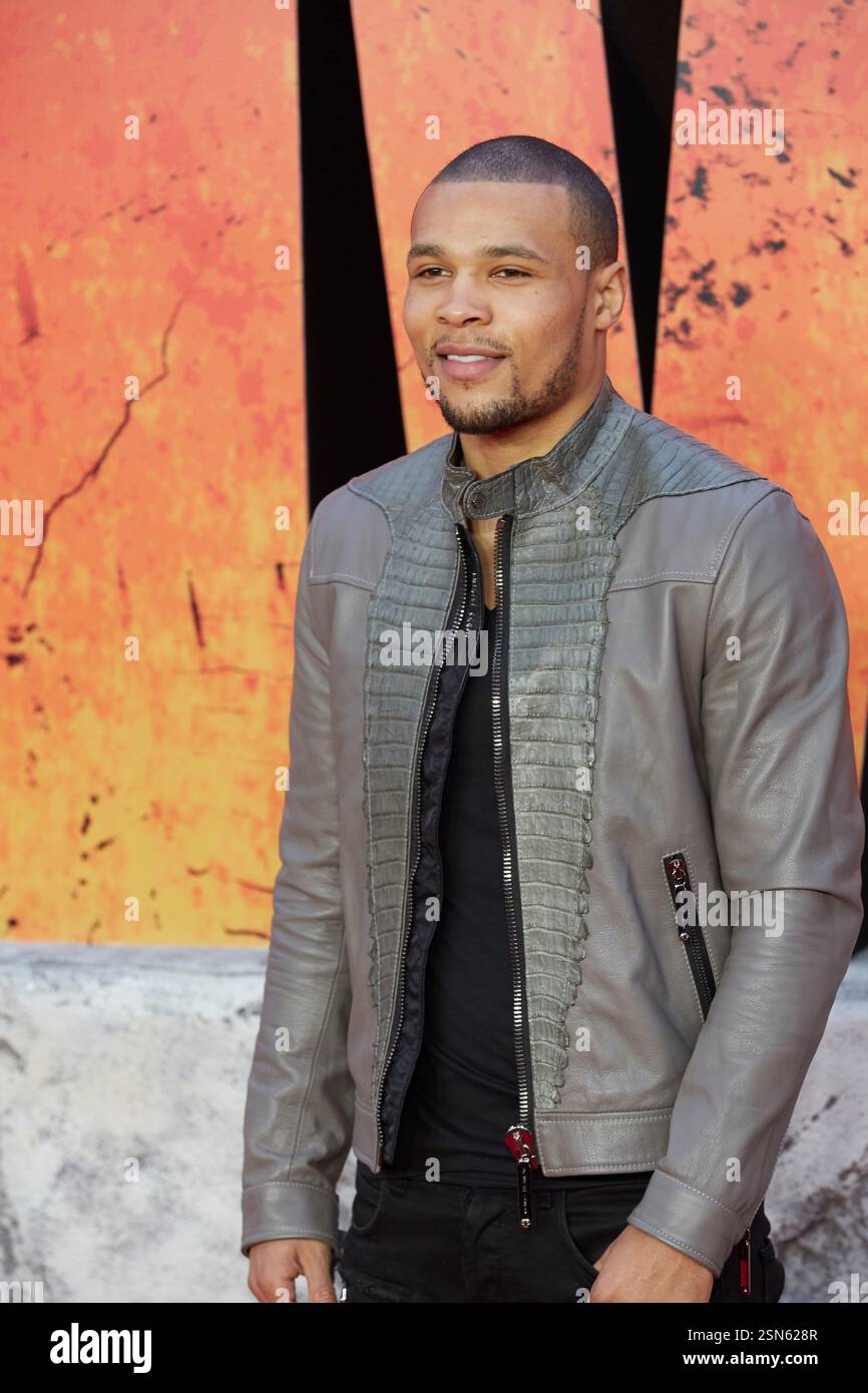 Chris Eubank Jr. nimmt am Mittwoch, den 11. April 2018, an der „AMPAGE“-EUROPAPRESION Teil, die im CINEWORLD, Leicester Square London, ENGLAND, stattfindet Stockfoto