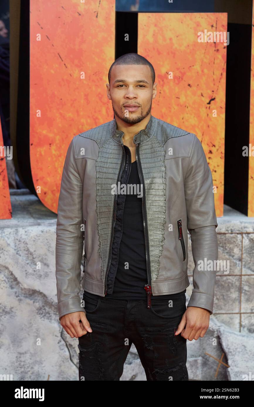 Chris Eubank Jr. nimmt am Mittwoch, den 11. April 2018, an der „AMPAGE“-EUROPAPRESION Teil, die im CINEWORLD, Leicester Square London, ENGLAND, stattfindet Stockfoto