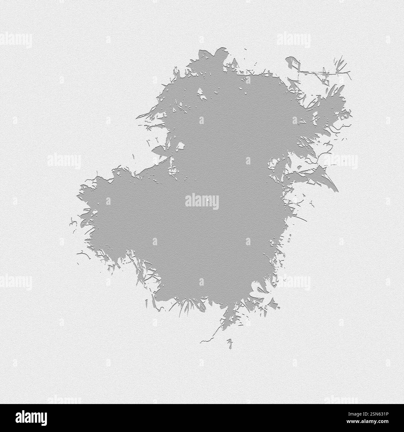 Silhouette eines großen Gorillas in der Profilansicht Stockfoto