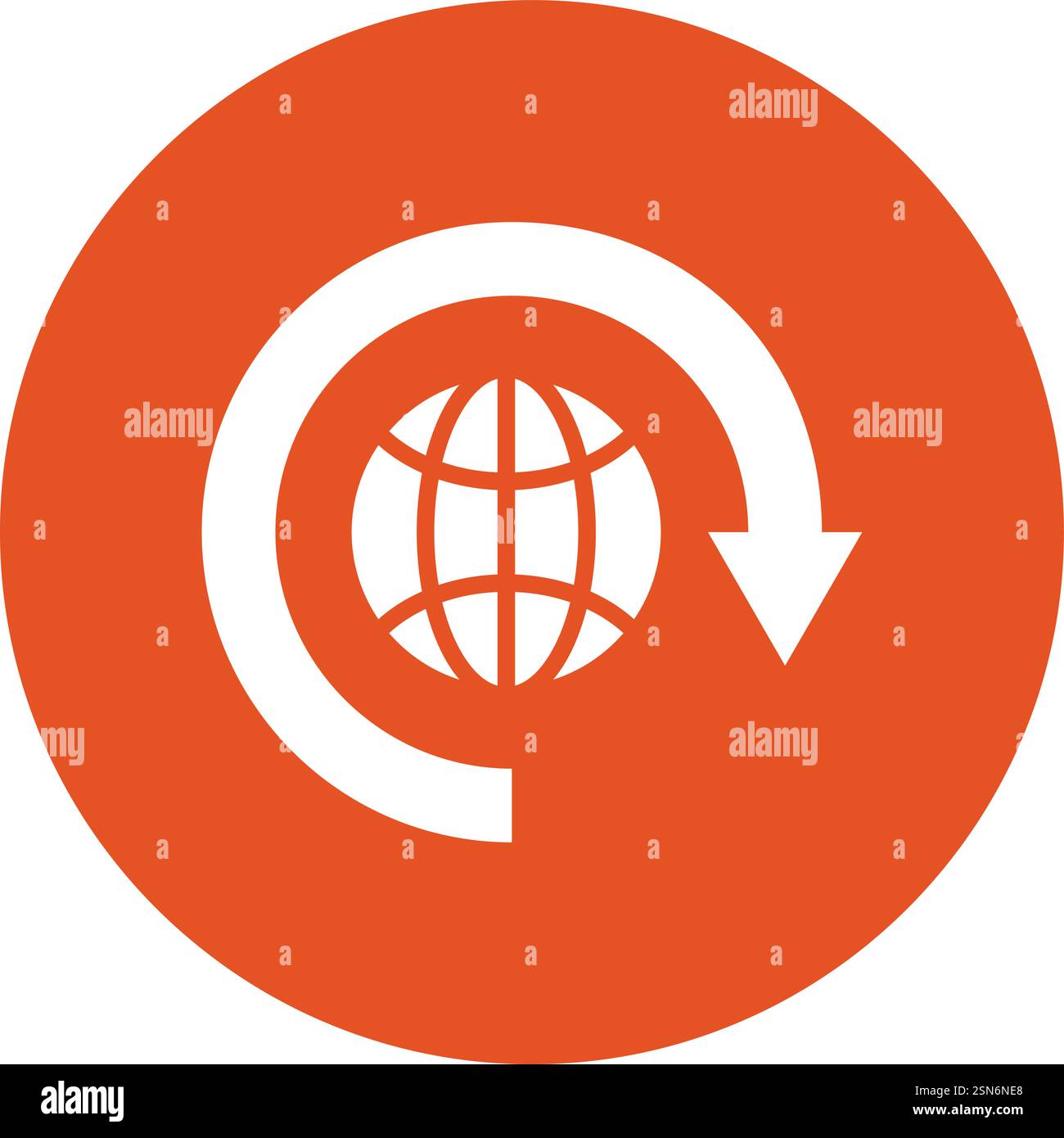 Um die Welt herum Vektor-Symbol-Design-Illustration Stock Vektor