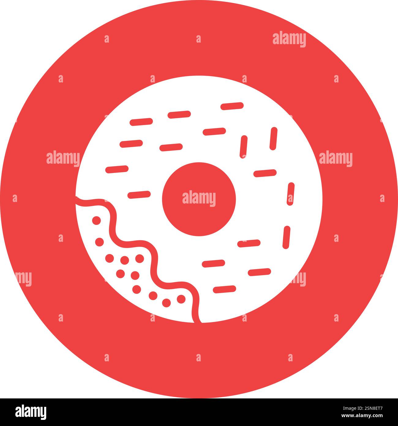 Donut-Vektor-Symbol-Design-Illustration Stock Vektor