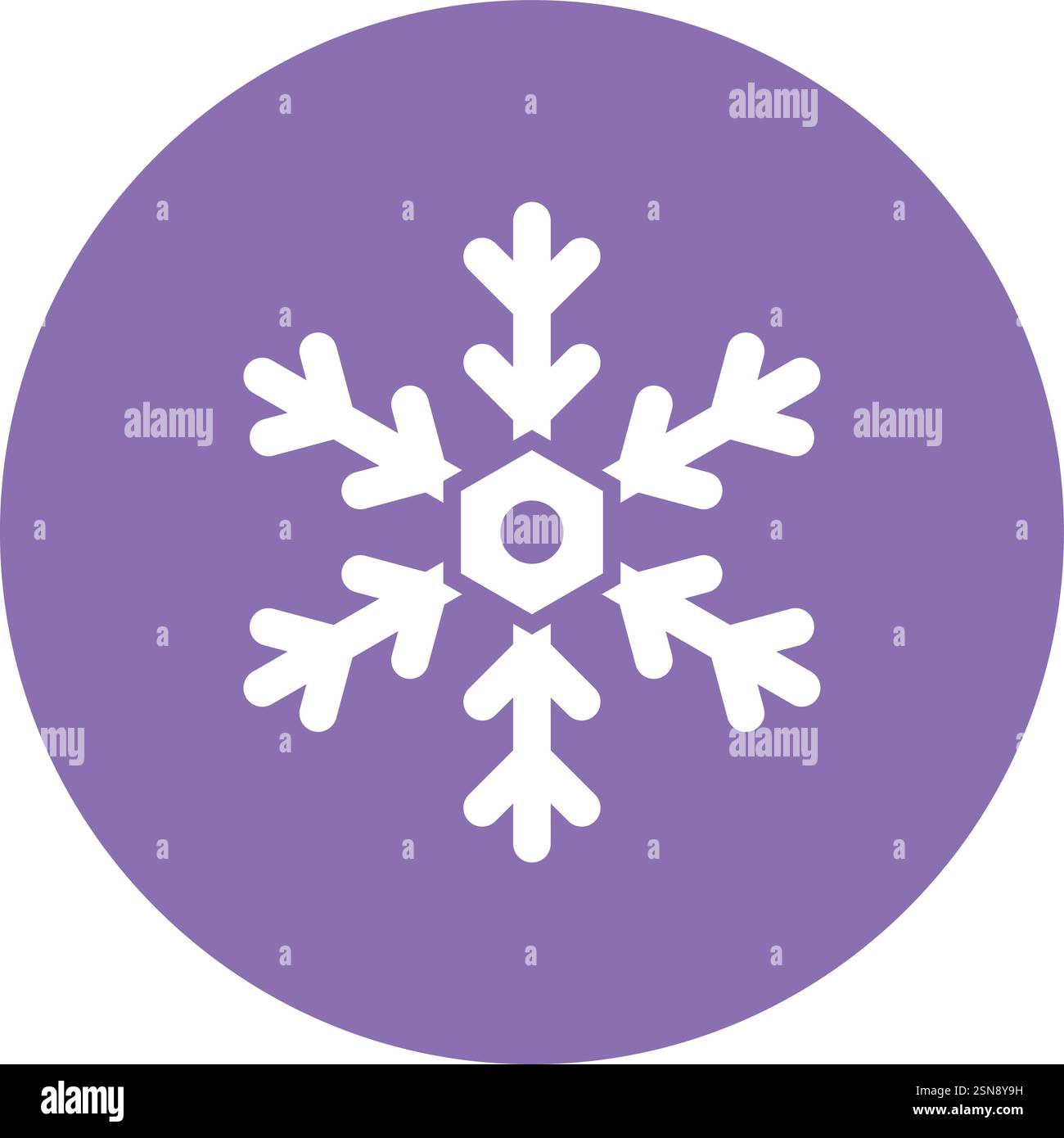 Schneeflocken-Vektor-Symbol Design-Illustration Stock Vektor