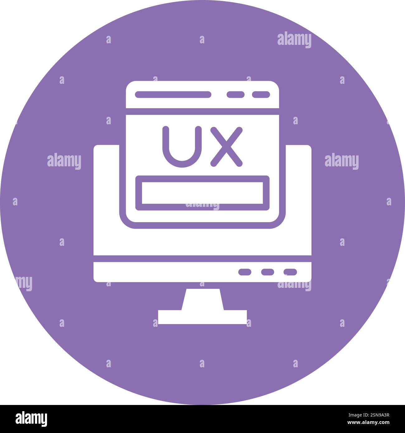 Ux-Vektor-Symbol Konstruktionsabbildung Stock Vektor