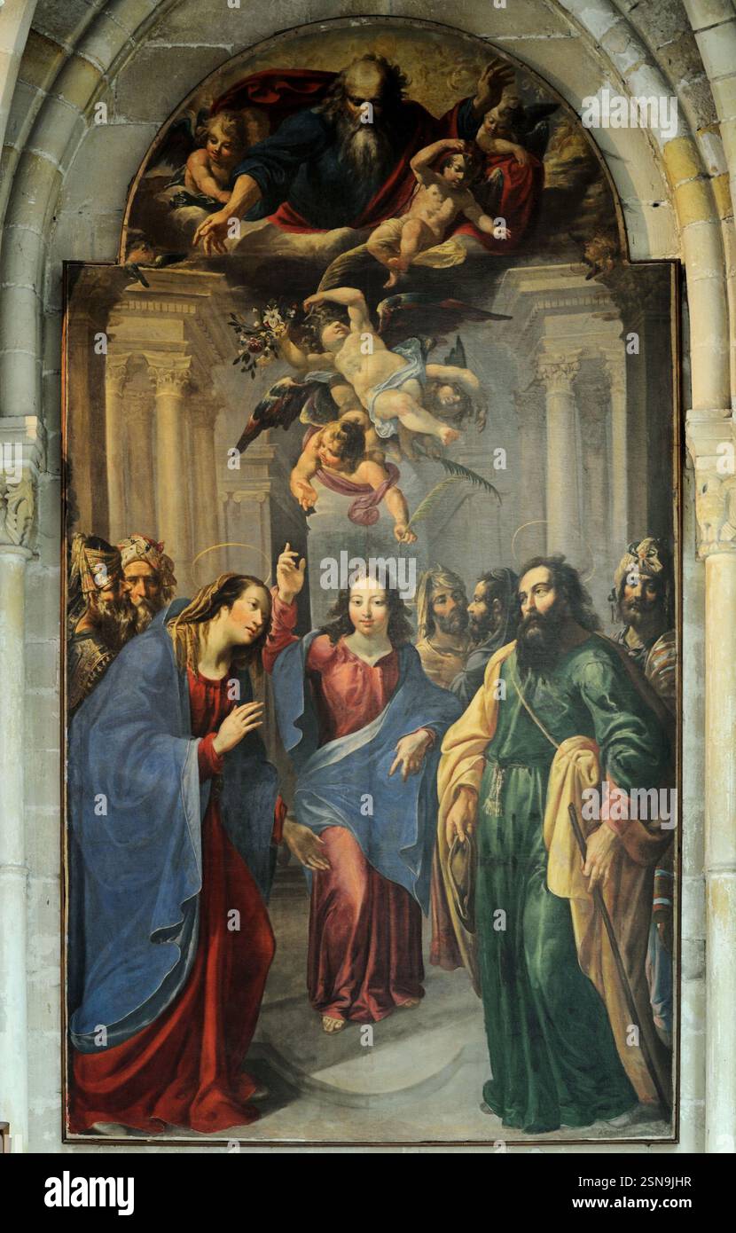 Notre Dame de Senlis. Georges Lallemand - Christus im Tempel der Ärzte Stockfoto