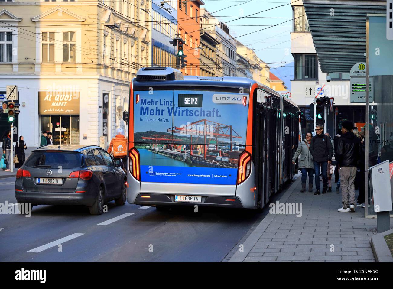 Linz Bus 13.02.2025, Linz, AUT, unterwegs in Oberösterreich, Themenbild ...