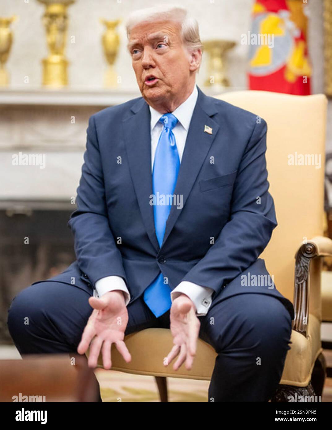 DONALD TRUMP, US-Präsident, im Weißen Haus, 11. Februar 2025 Stockfoto
