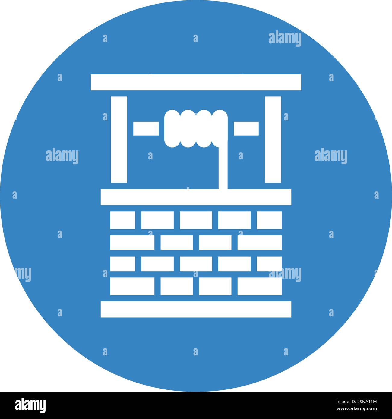Wasserbrunnen-Vektor-Symbol-Design-Illustration Stock Vektor
