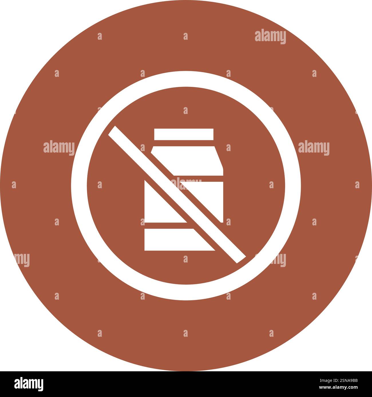 Kein Milchvektor-Symbol Design-Illustration Stock Vektor