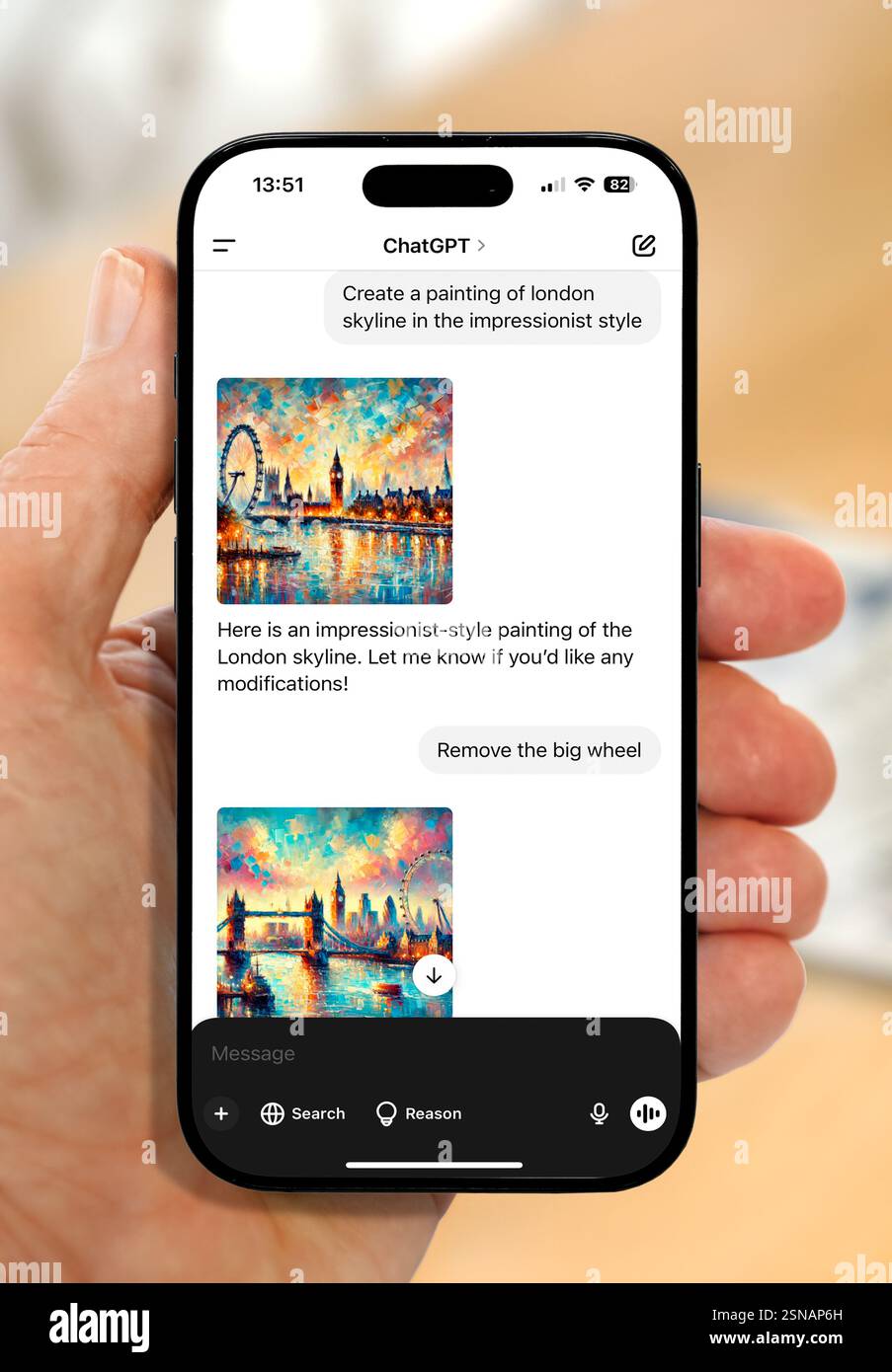 Chatten Sie GPT-App auf einem iPhone 16 Plus Stockfoto