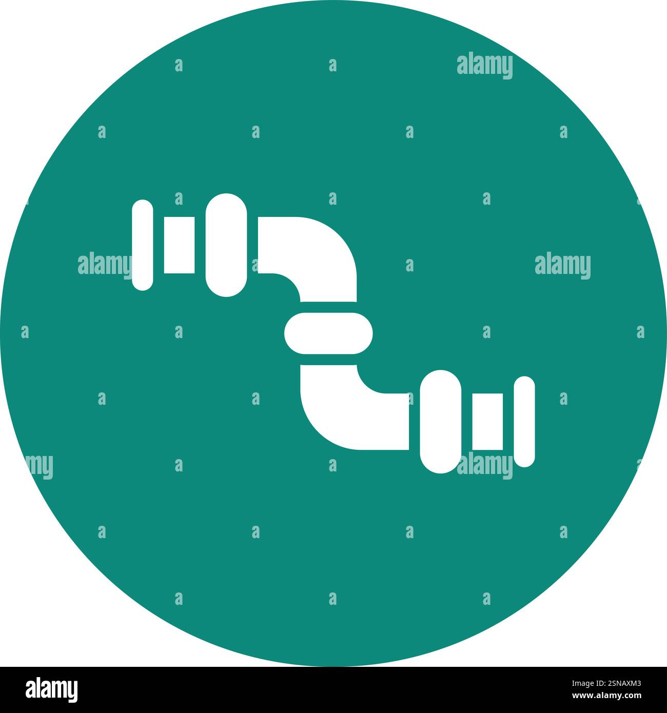 Konstruktionsdarstellung Des Symbols „Rohrvariante Vektor“ Stock Vektor