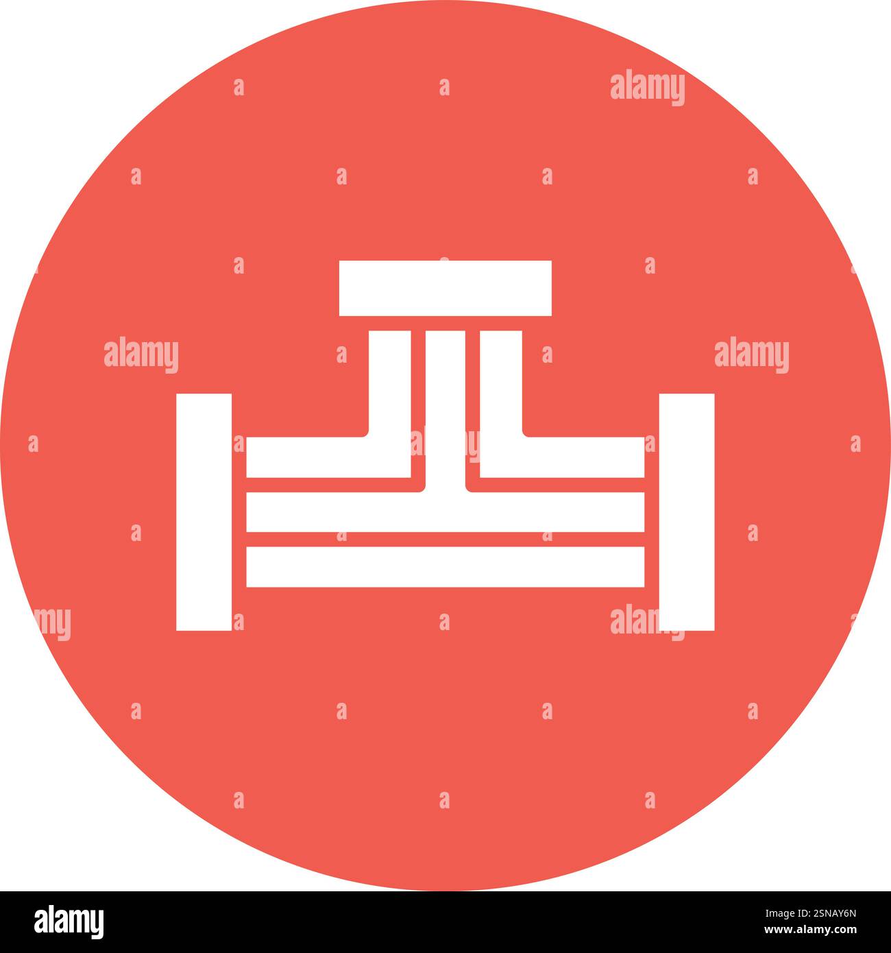 Konstruktionsdarstellung Des Symbols „Rohrvariante Vektor“ Stock Vektor