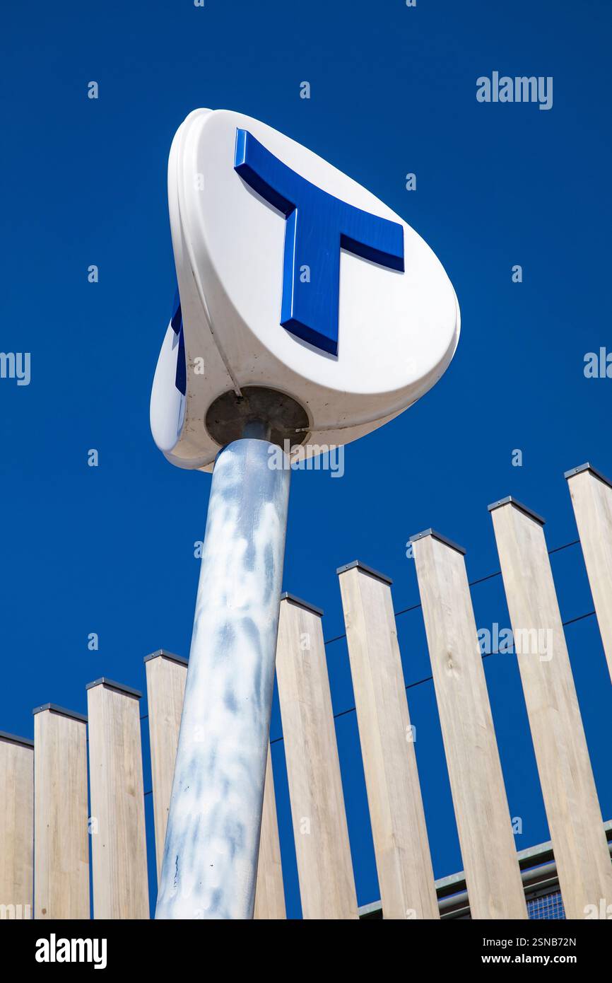 Metro-Schild Stockholm Stockfoto