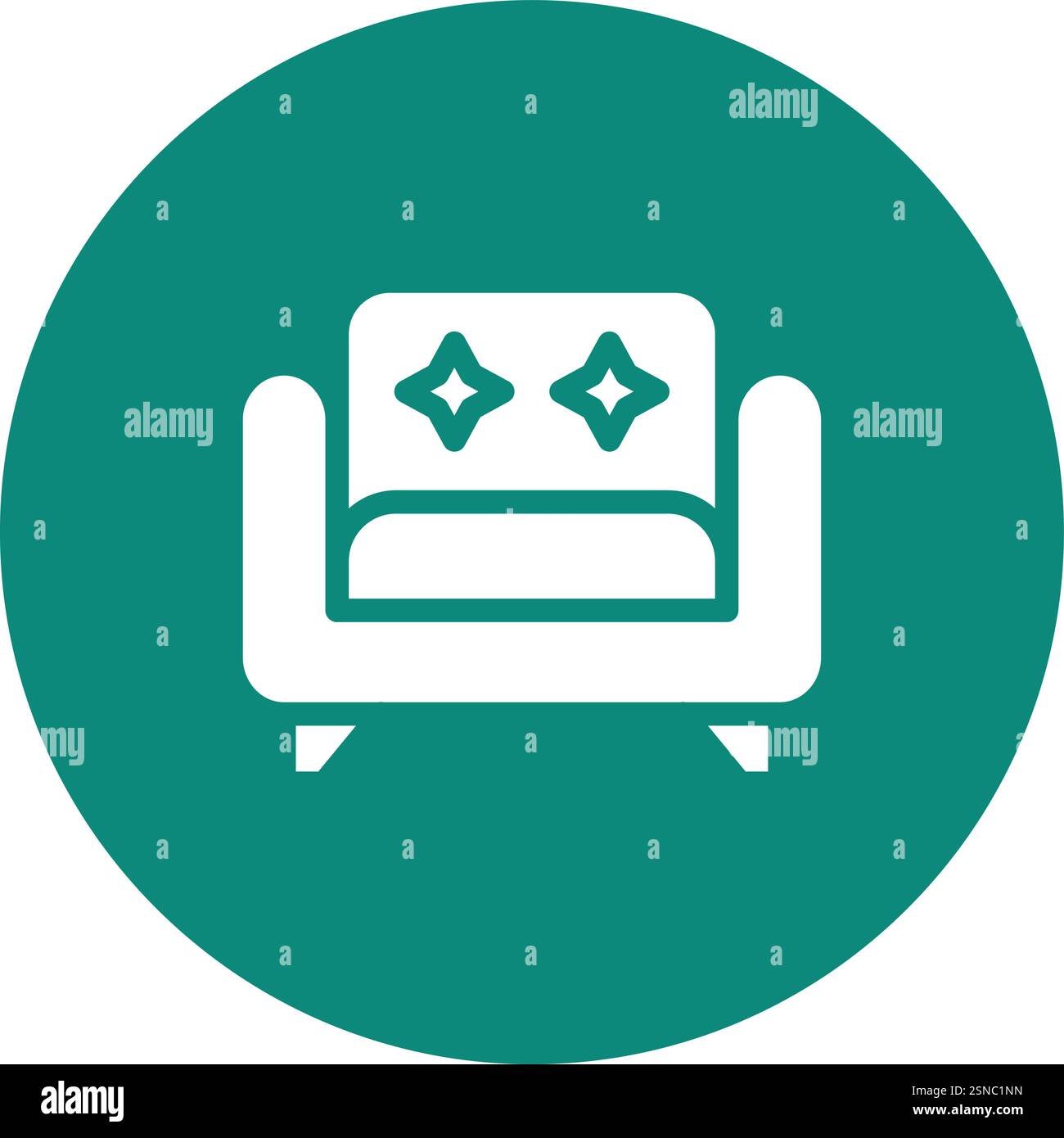 Sessel Vektor Icon Design Illustration Stock Vektor