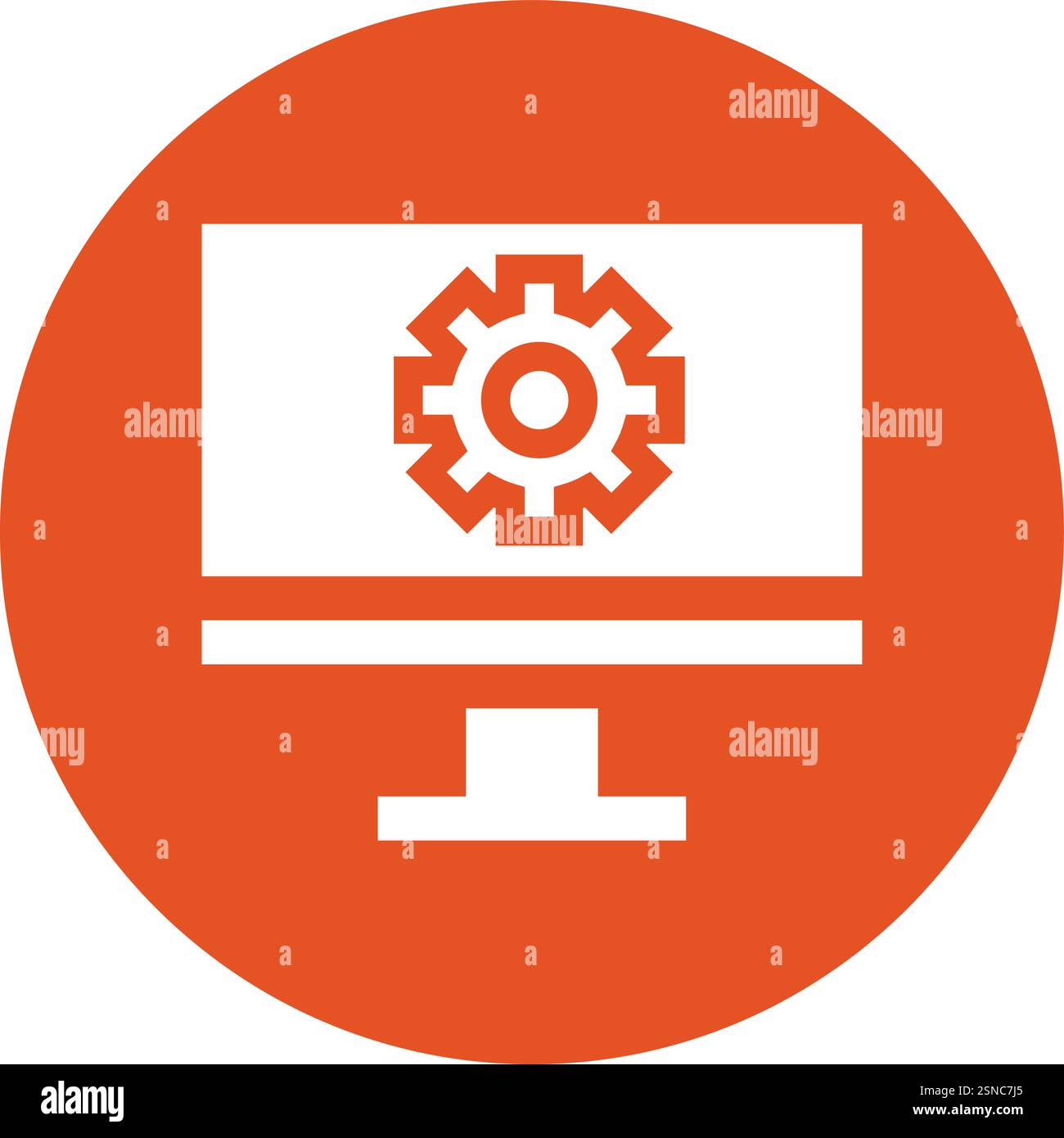 Computereinstellungen Vektorsymbol Design-Illustration Stock Vektor