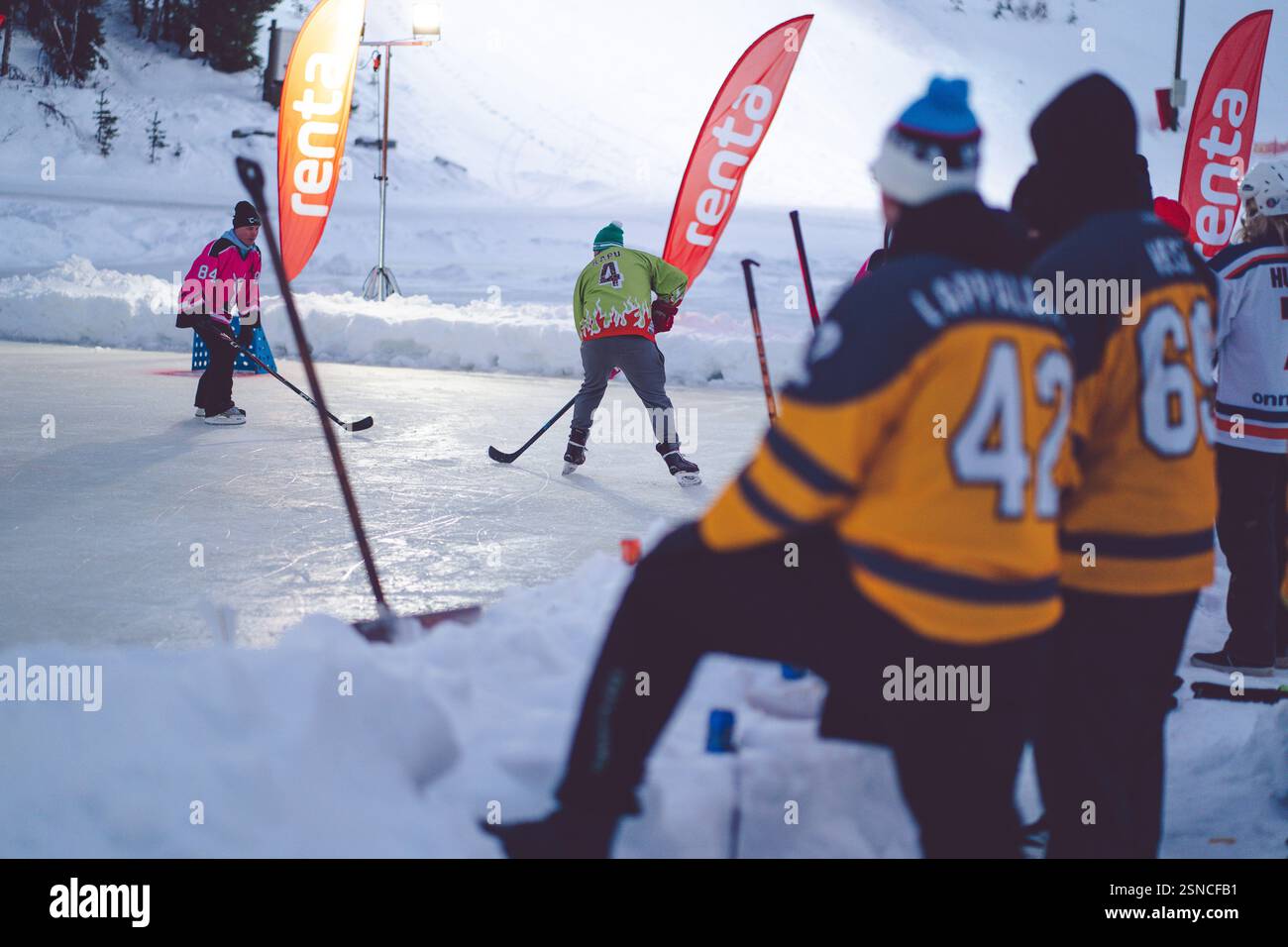 Pipolatka Eishockeyturnier, Ruka, Januar 2025 Stockfoto