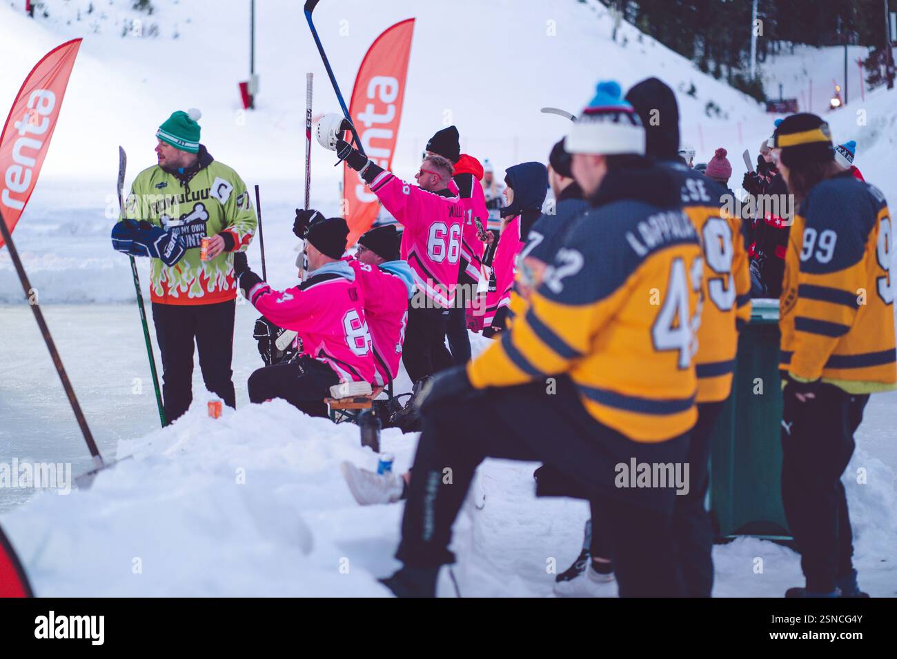 Pipolatka Eishockeyturnier, Ruka, Januar 2025 Stockfoto