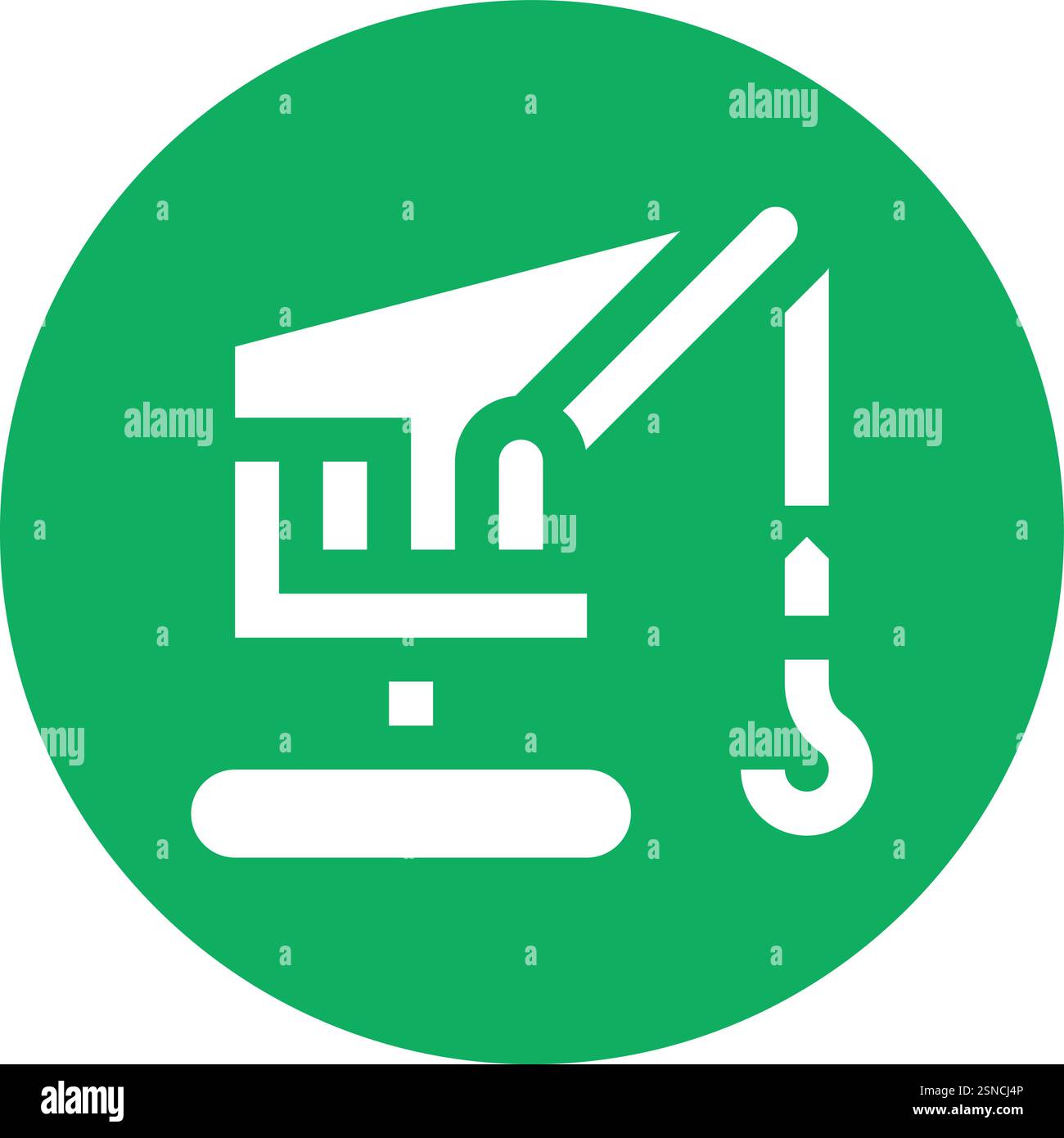 Kranmaschine Vektor-Symbol Design-Illustration Stock Vektor