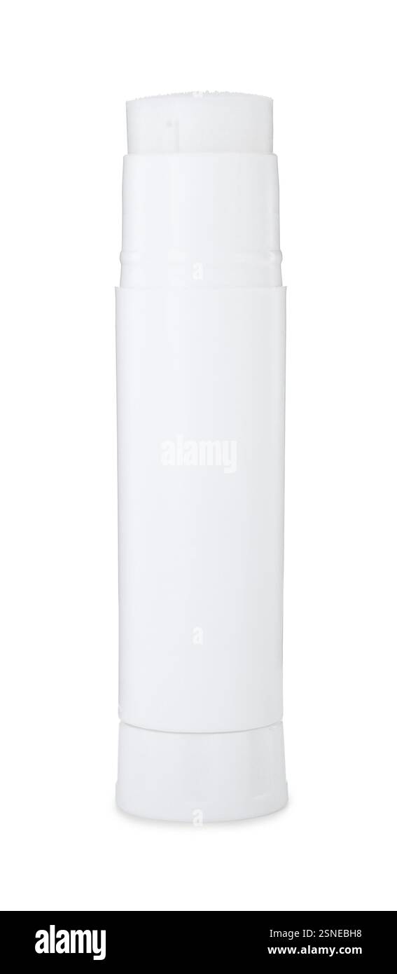 Ein Klebestift isoliert auf weiß. Klebematerial Stockfoto