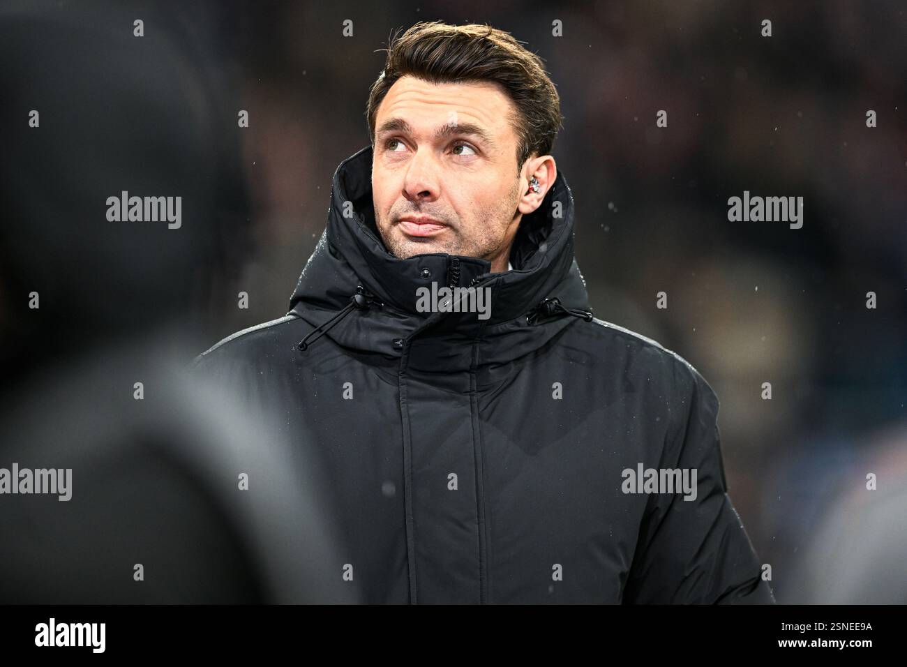 Vincent Clerc während des 6 oder Six Nations Championship Rugby Matches France gegen Wales im Stade de France in Saint Denis bei Paris am 31. Januar 2025. Quelle: Victor Joly/Alamy Live News Stockfoto