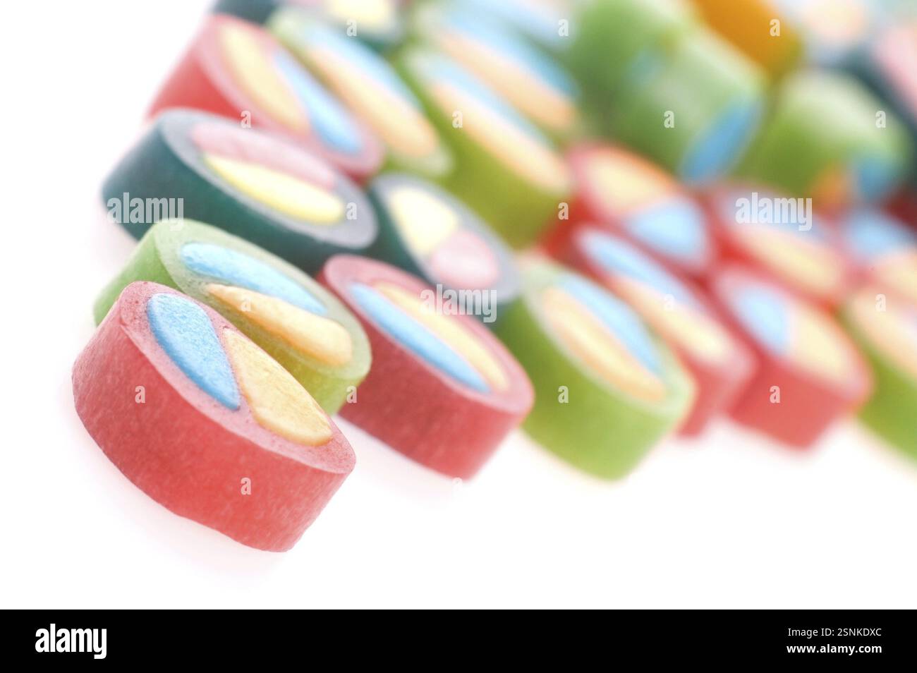 Süßigkeiten isoliert auf weißem Hintergrund Stockfoto