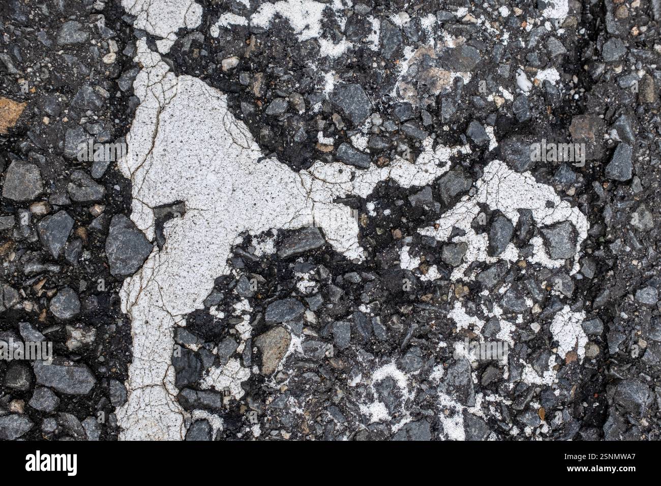 Abstrakte Kunst Gemalte Straße Markiert Tokio Japan Stockfoto
