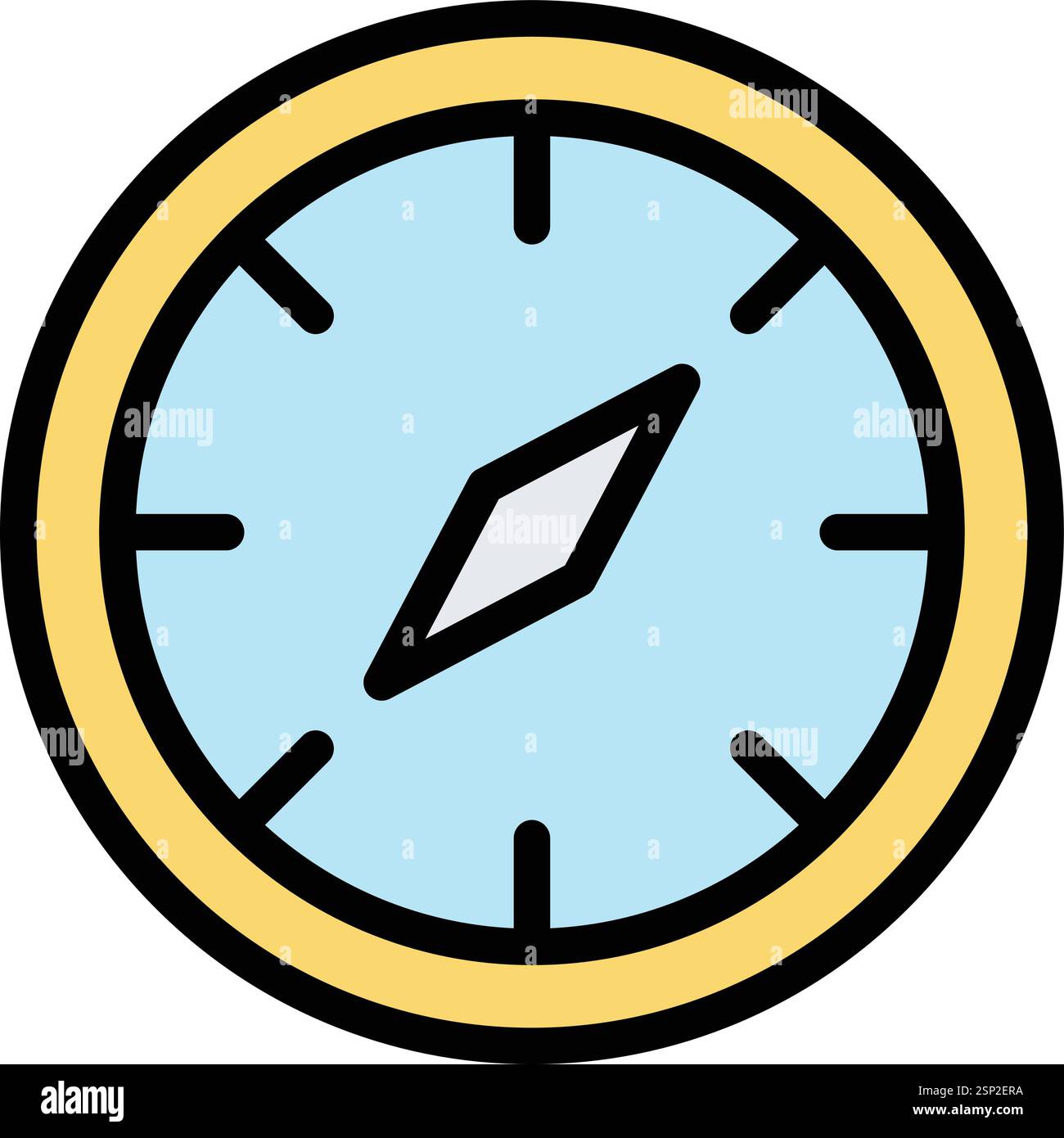 Illustration Des Symbols Kompass-Vektor Stock Vektor