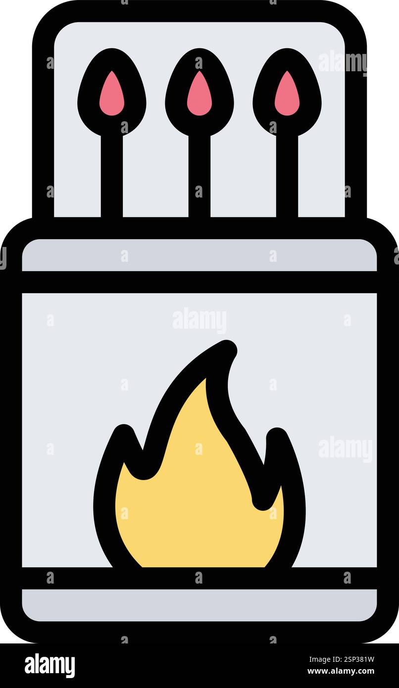 Match Box Vektor Symbol Design Illustration Stock Vektor