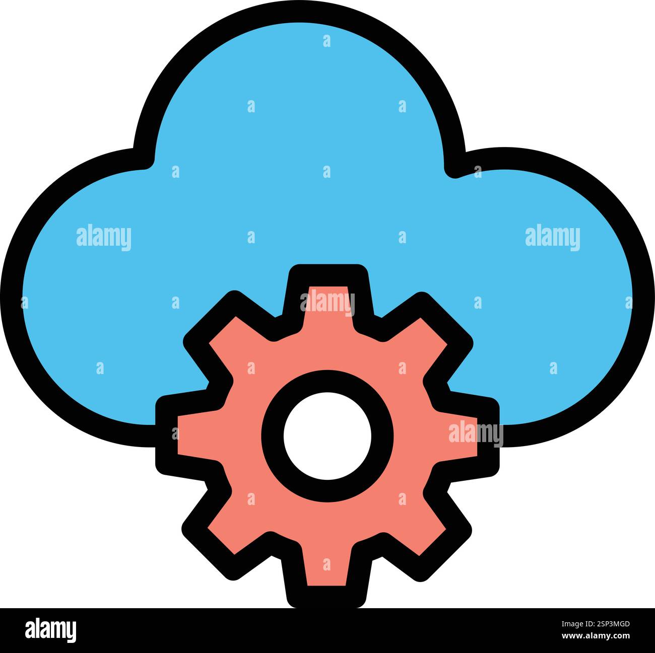 Cloud Computing-Vektor-Symbol Konstruktionsdarstellung Stock Vektor