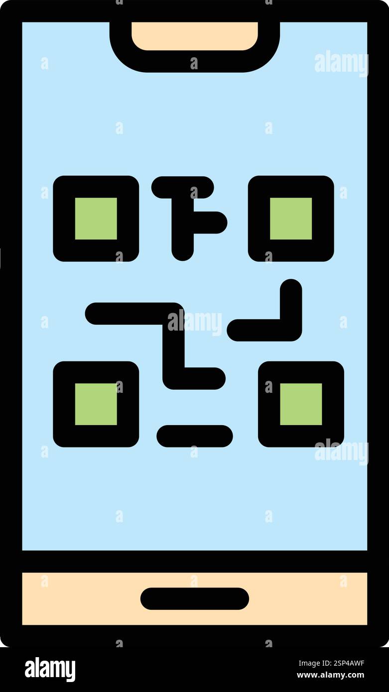 Abbildung des Symbols QR-Code-Vektor-Design Stock Vektor