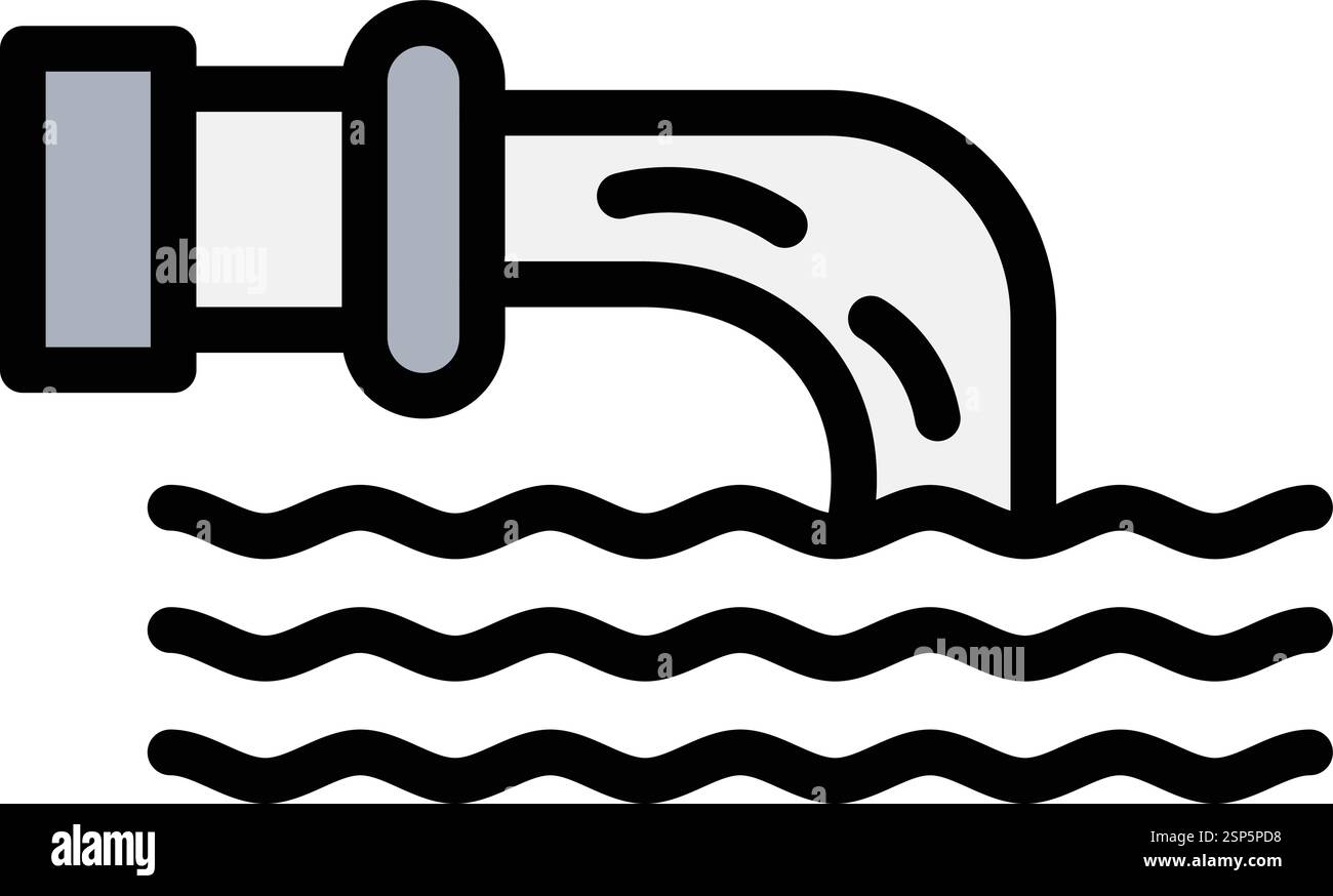 Abwasser-Vektor-Symbol Design-Illustration Stock Vektor