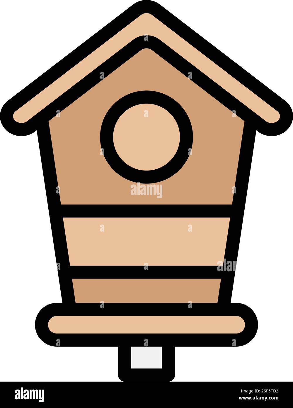 Vogelhaus Vektor Icon Design Illustration Stock Vektor