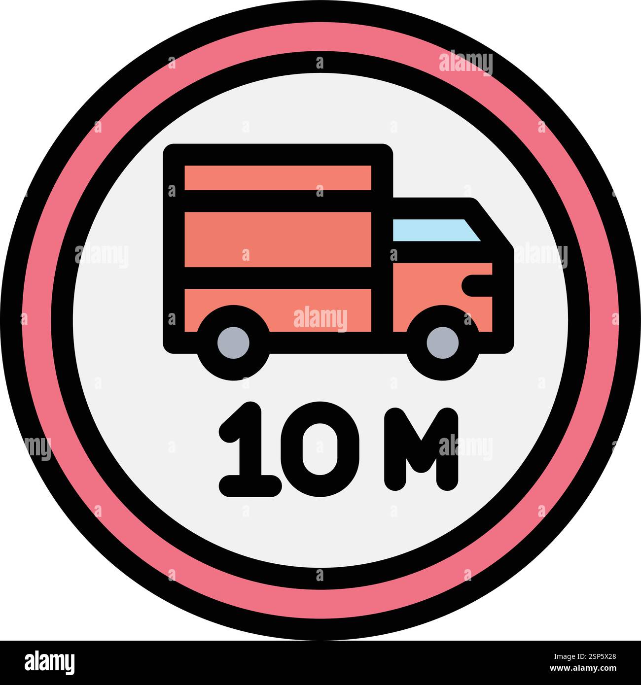 Längenbegrenzung Vektor-Symbol Konstruktionsdarstellung Stock Vektor